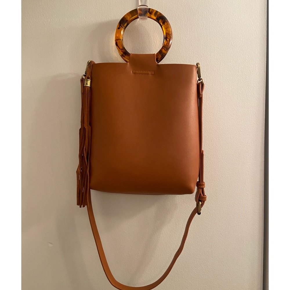 Anthropologie Lucite Handle Tote Bag